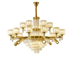 Luxury Wrought Iron Crystal Chandelier