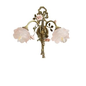 Rose Full Copper Romantic Wall Lamp