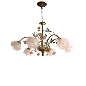 Full Copper Elegant Rose Chandelier
