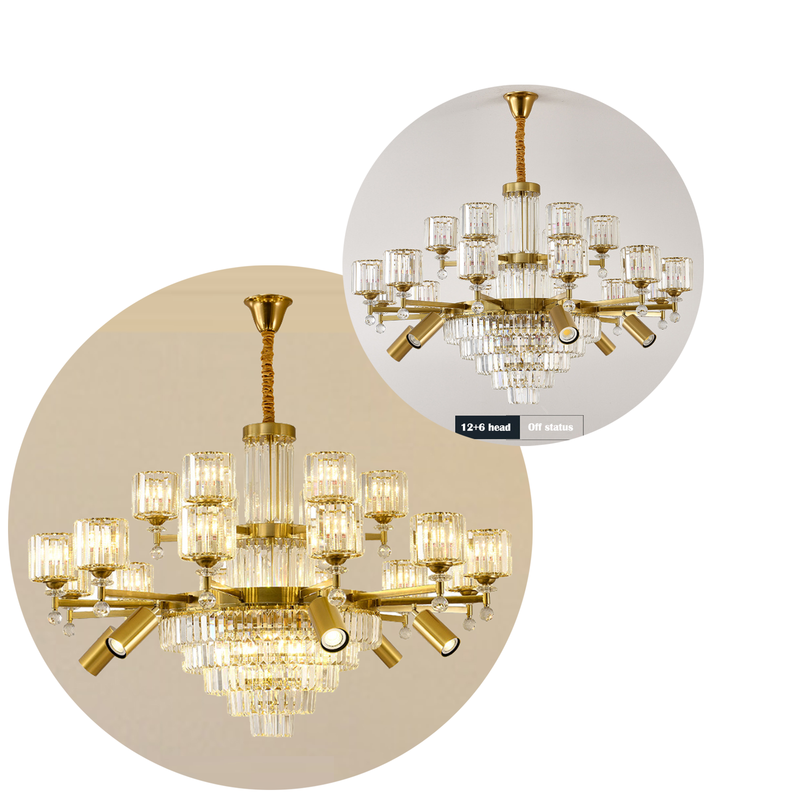 Dual-purpose suction and hanging, with exquisite and dazzling crystal strips.