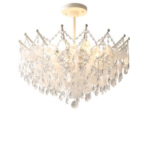 Simple luxury romantic crystal seashell chandlelier