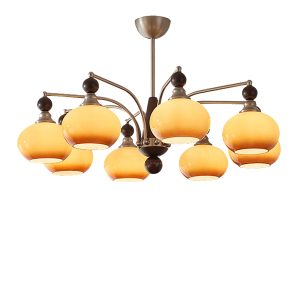 Vintage Modern Persimmon Chandlelier