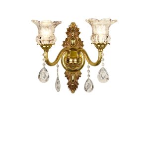 Full Copper Crystal Bedside Lamp Wall Lamp
